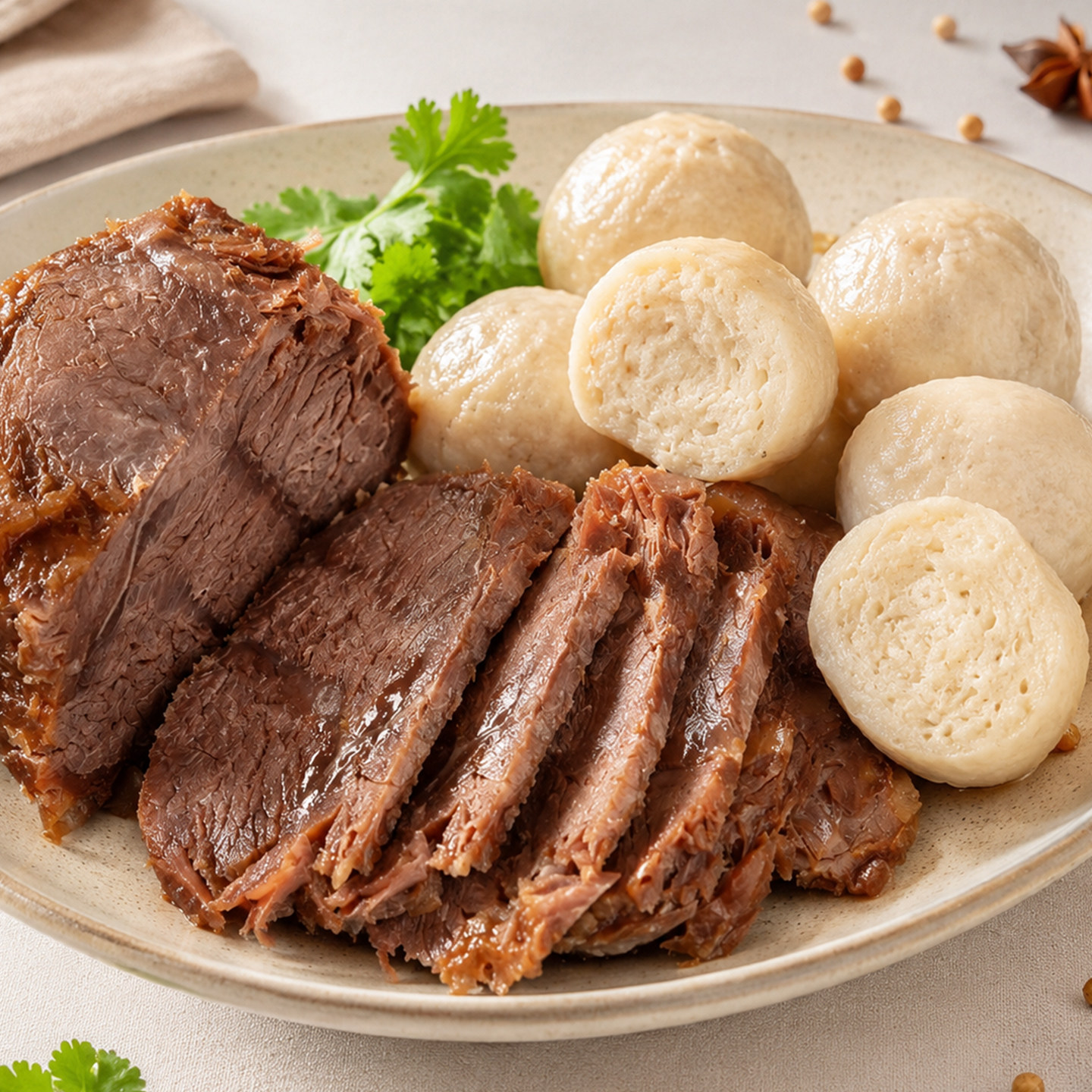 朝小延酱牛肉冷面伴侣五香牛腱子肉延边黄牛肉鸡肉丸冷面专用牛肉