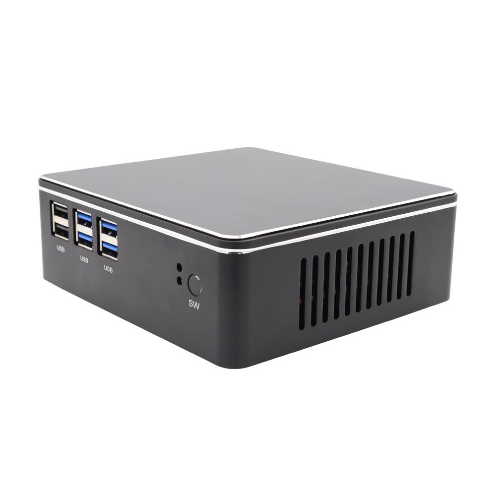厂家直销迷你主机酷睿i3/i5/i7 带风扇mini PC微型电脑小主机家用