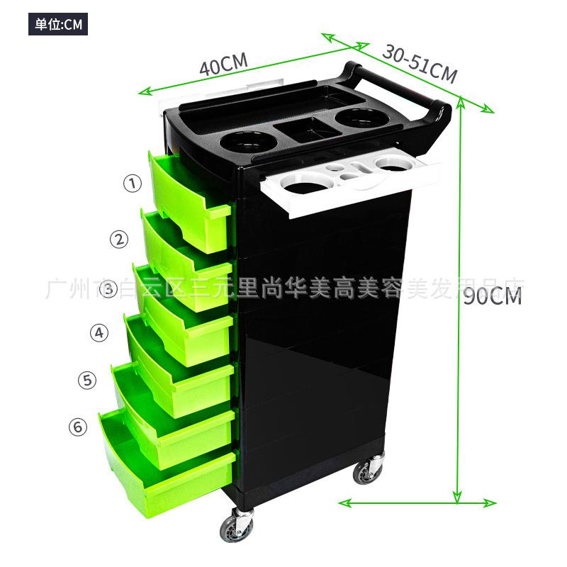 美发店理发店网红染发推车新款复古美发杠车发廊多功能工具小推车