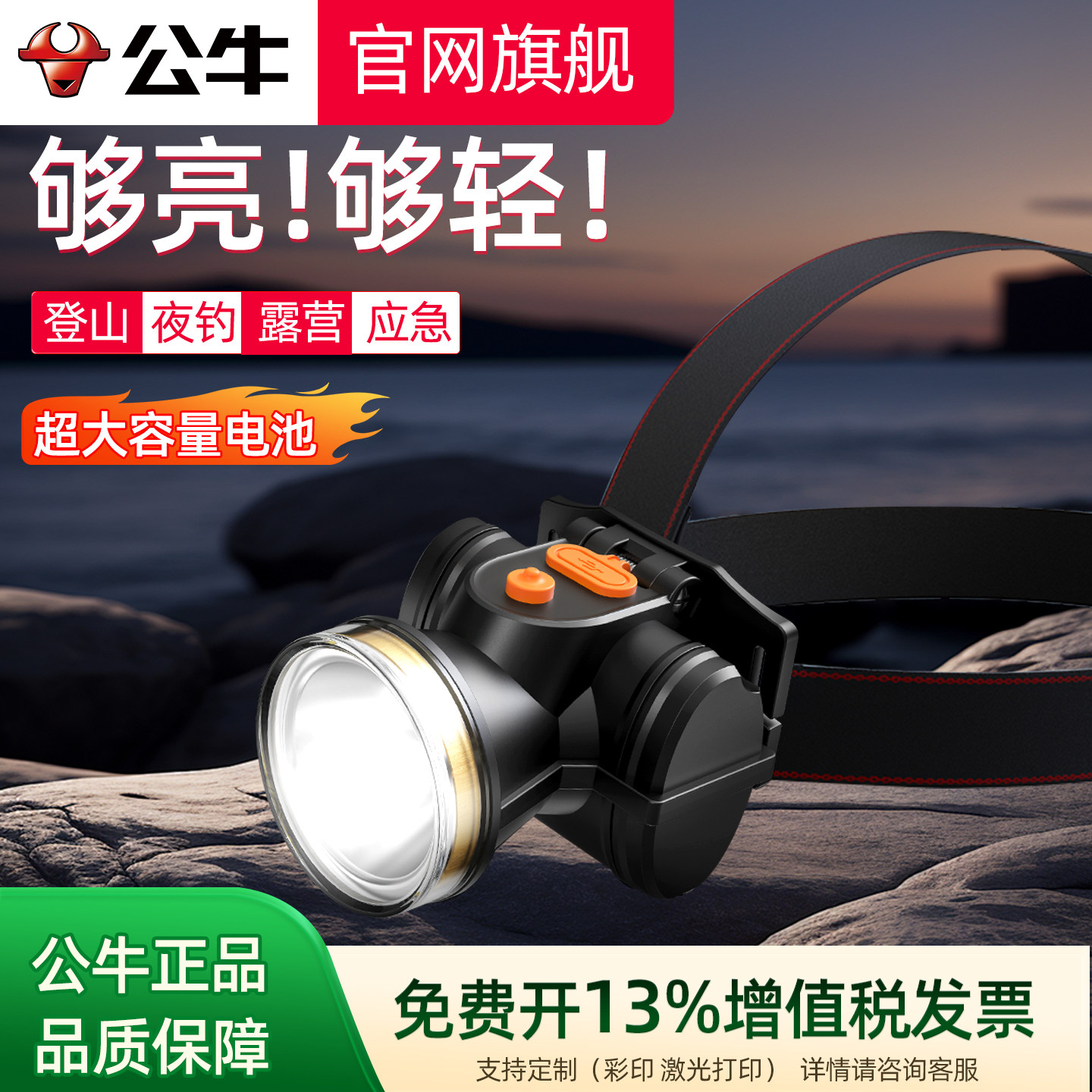 公牛头灯2026新款头戴式强光超亮图片