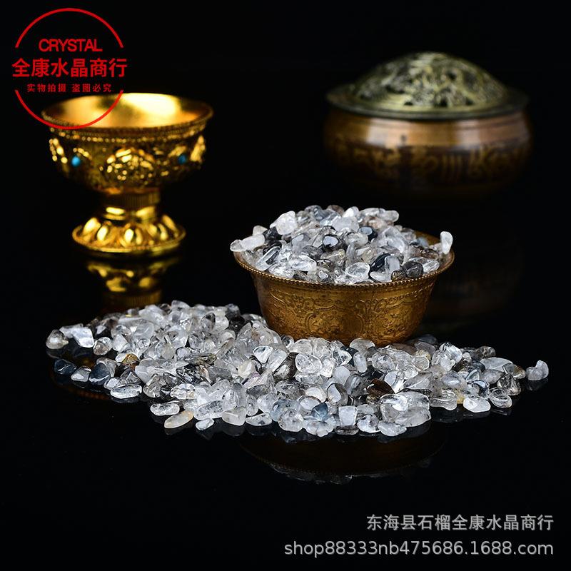 天然闪灵钻碎石赫尔基们水晶原石消磁石鱼缸铺垫花盆摆件