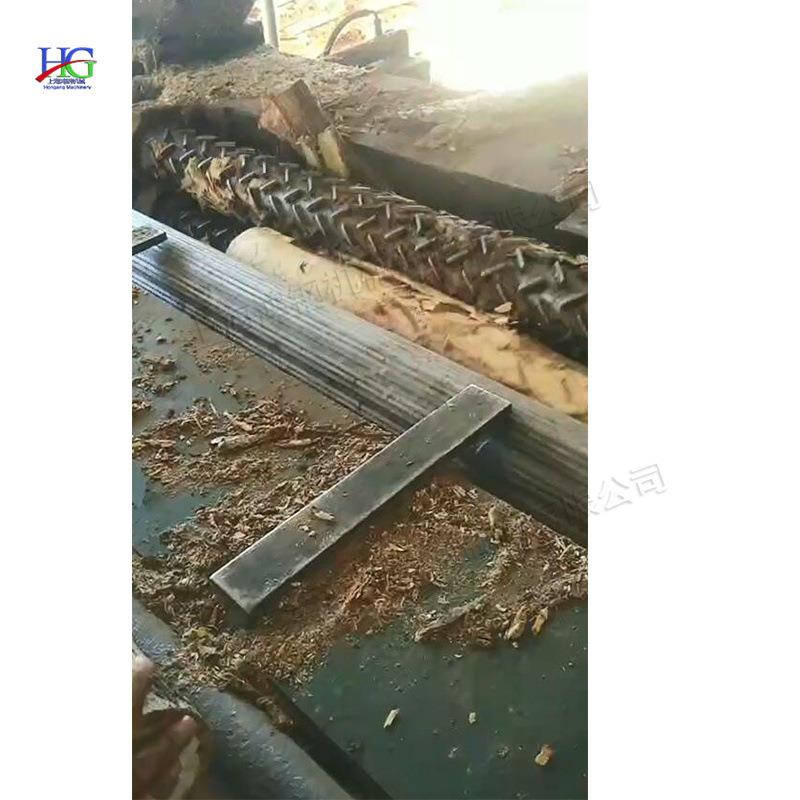 液压原木狼牙棒找圆机柳木杨木松木打皮机自动拖把杆旋切圆棒机