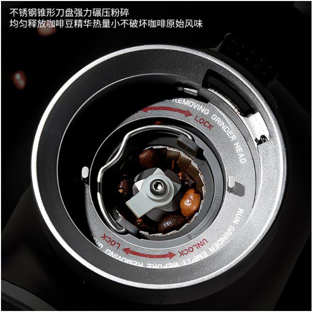 电动咖啡磨豆机磨粉器定量商用家用手冲意式咖啡豆研磨机不锈钢芯