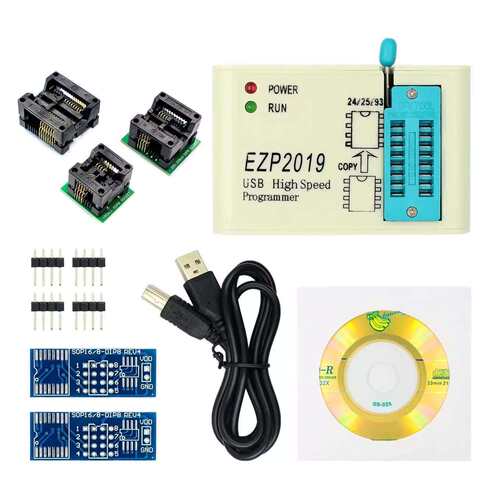 EZP2019高速SPI FLASH编程器 24/25/93 bios 25T80烧录 脱机复制