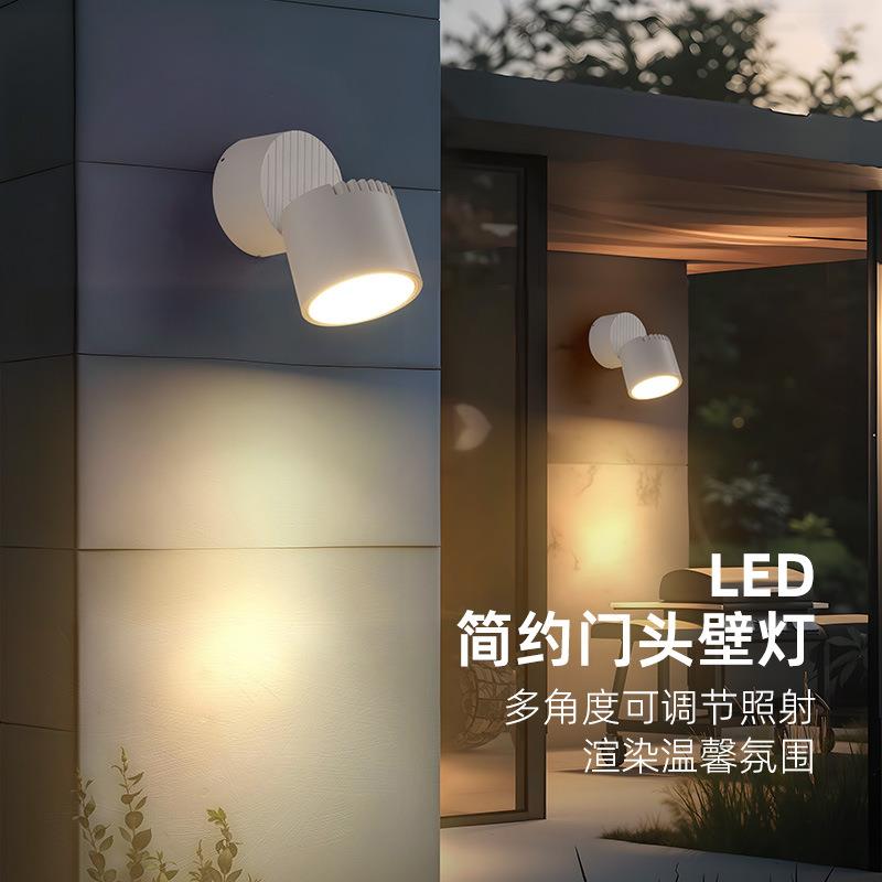 TRIAC可控硅户外折叠壁灯防水led双头门头灯招牌射灯店铺射灯露台