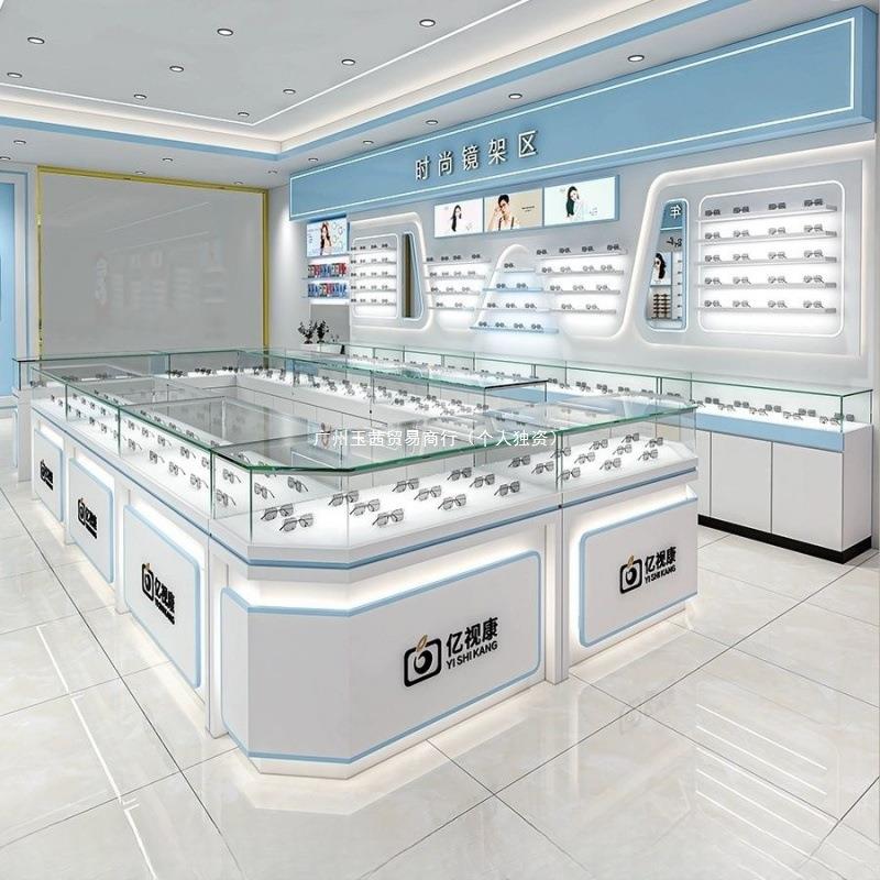 眼镜展示柜台烤漆货架远近视陈列柜时尚眼镜店烤漆货架时尚墨镜柜