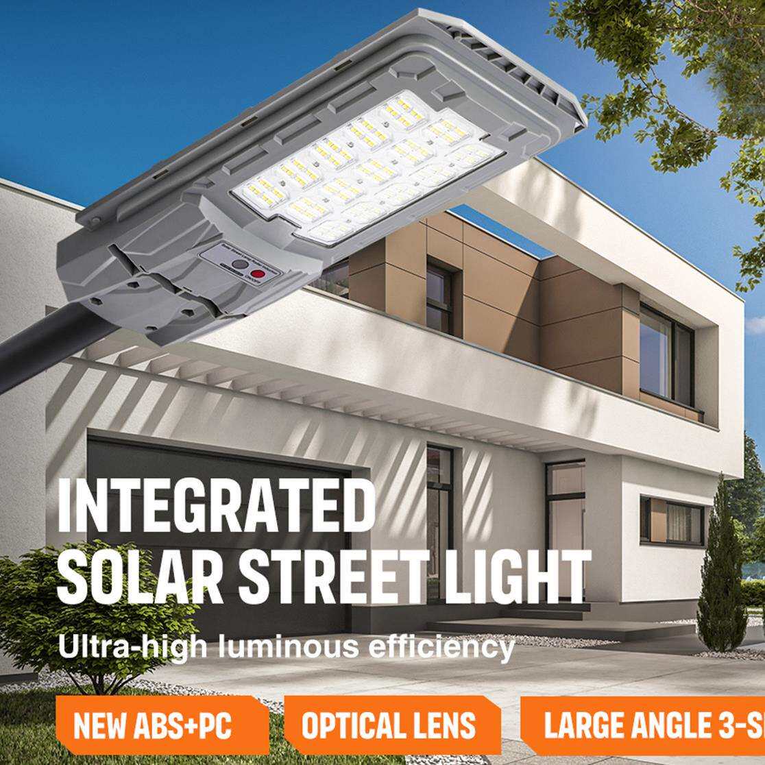 2025跨境新款一体化太阳能路灯太阳能户外感应灯庭院灯solarlight