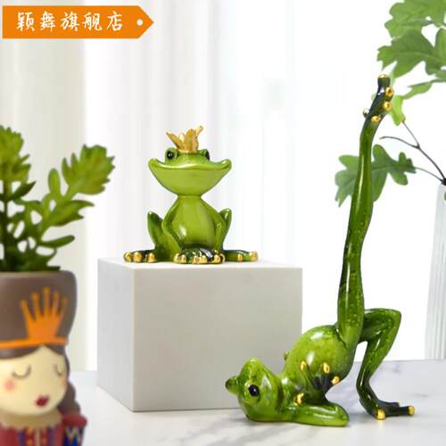 淄博琉璃瑜伽青蛙树脂摆件