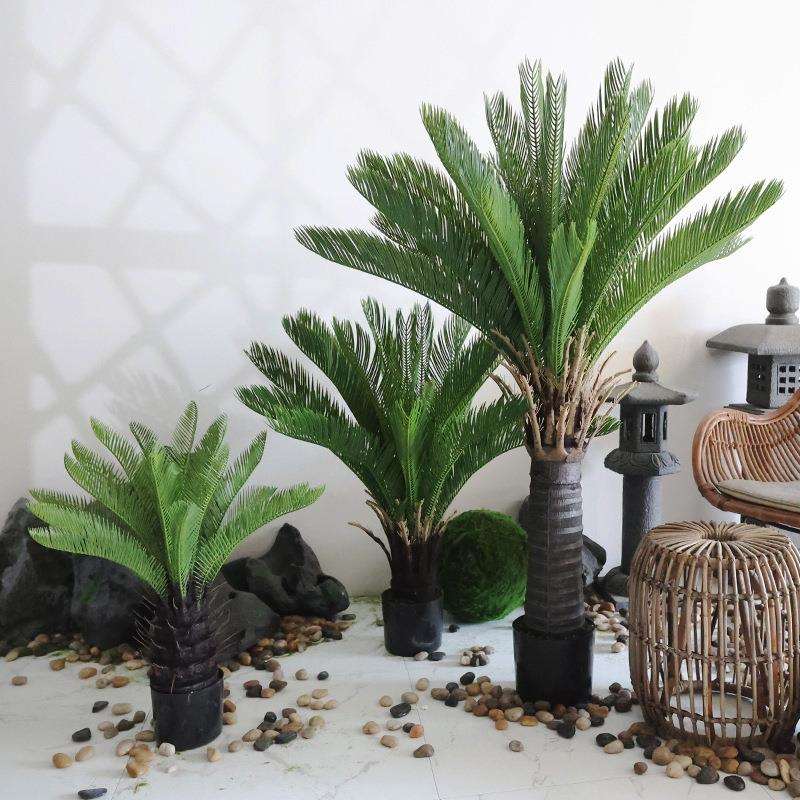 仿真植物苏铁盆栽 室内造景装饰绿植盆景 仿真人造假铁树