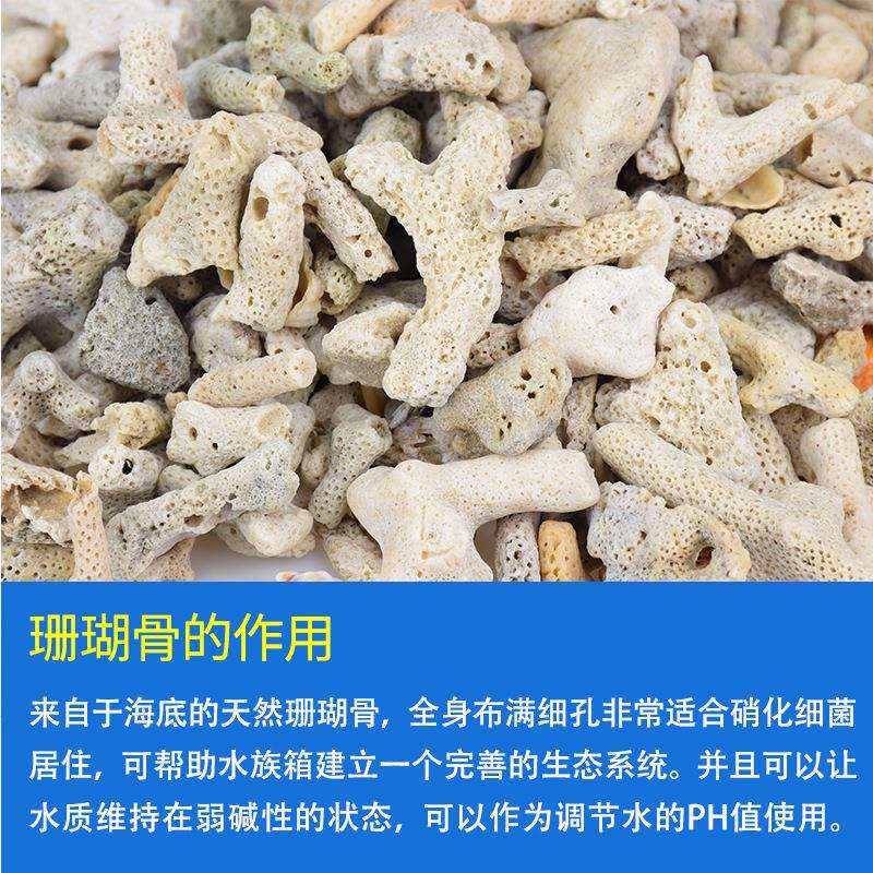 珊瑚骨滤材鱼缸过滤材料鱼池珊瑚石底砂水族箱造景沙稳定净化水质