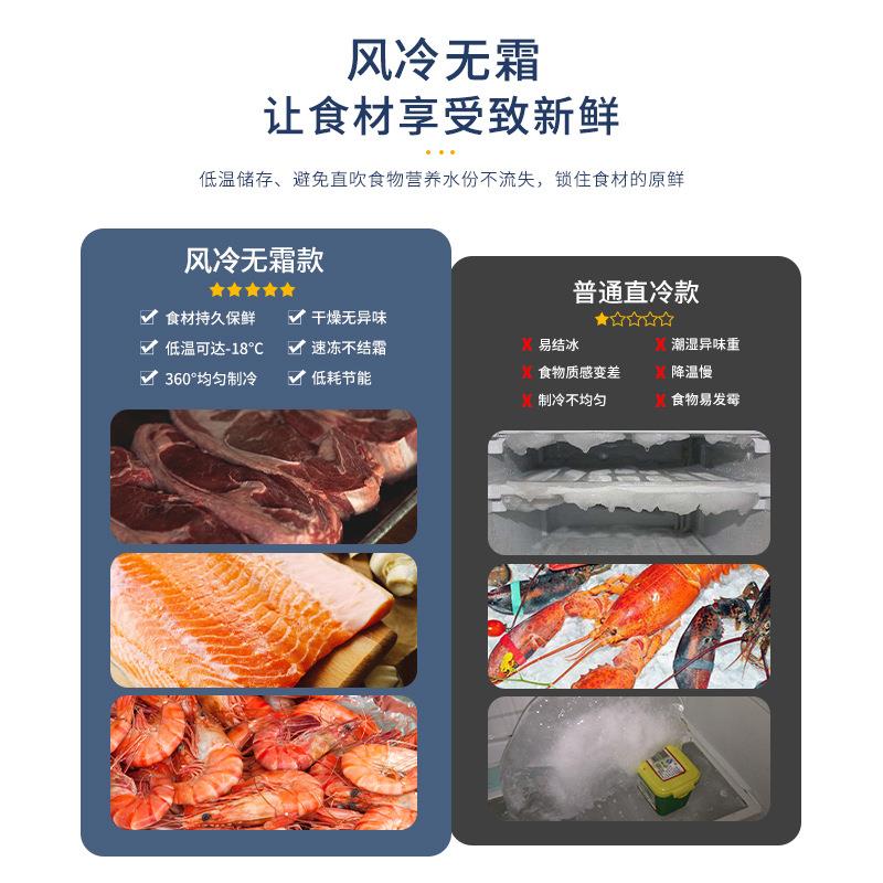 商用冰箱四门双温冰柜餐厅不锈钢操作台高端厨房餐厅冷藏工作台图片