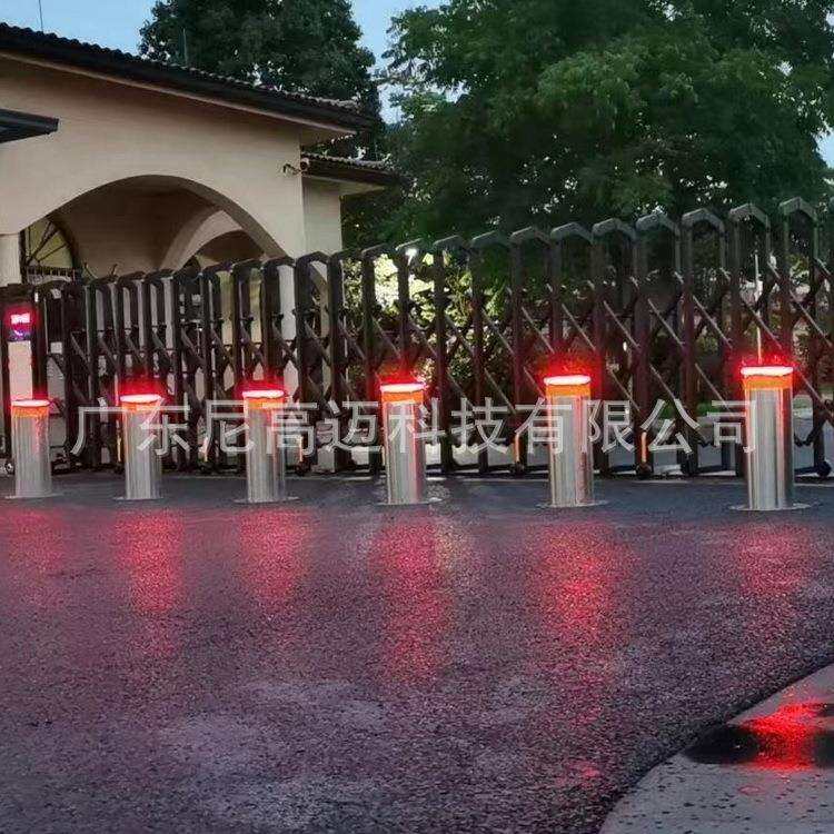小区全自动液压升降柱停车场不锈钢防撞柱警示柱半自动路障拦车桩