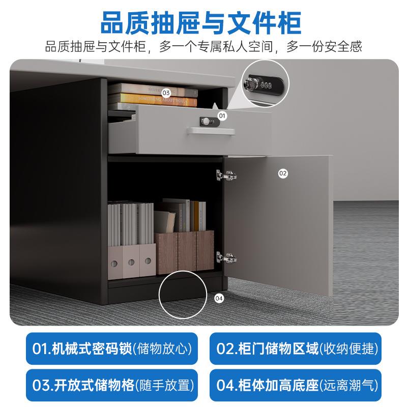 单人办公桌椅组合1.2米电脑书桌办公室1.4米职员桌简约现代员工位