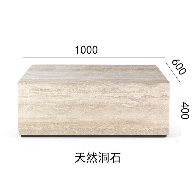 意式轻奢长方形大理石茶几设计师后现代简约客厅角几