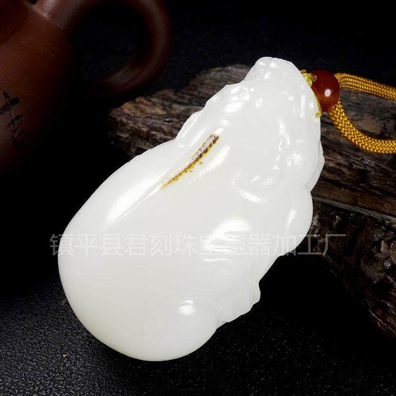 阿富汗玉青白玉白玉猪貔貅泰迪手把件巴玉米黄白菜手把件