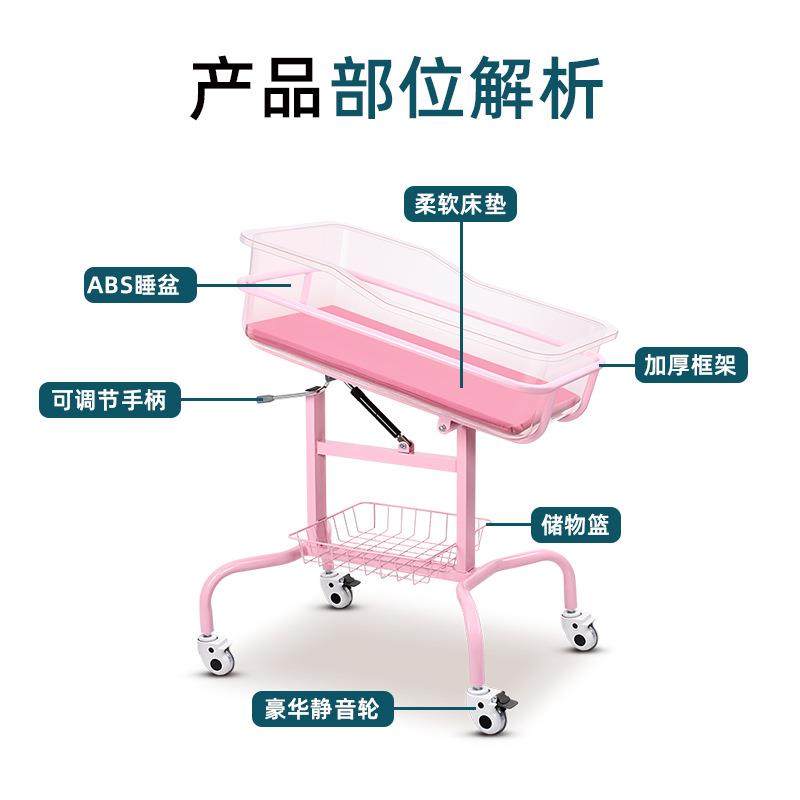 不锈钢婴儿床月子中心婴儿车可倾斜防呛奶婴儿专用床家用婴儿车