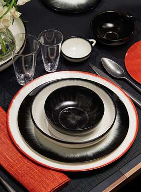 比利时Serax Ann Demeulemeester暗黑餐具盘子 西餐盘水果点心盘