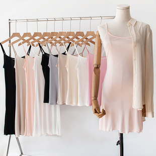 真丝加长款睡裙薄款圆领长裙桑蚕丝绸家居服睡衣名媛风冰感