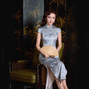 改良桑蚕丝复古时尚 新款 少女中国风连衣裙 2026夏季 真丝旗袍长款