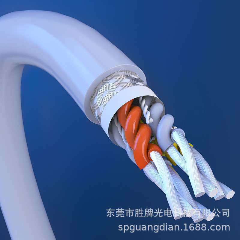 胜牌高柔信号传输拖链线2027626AWG4*2*0.158芯双绞带屏蔽特种