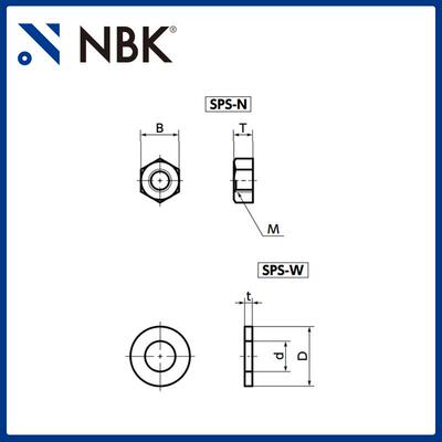 NBK SPS-N 六角圆柱头PPS树脂塑料螺母・垫圈 机械零配件厂家