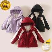 甜甜圈虹虹Tia 小黄鸭儿童加绒派克服新款 加厚外套XT826