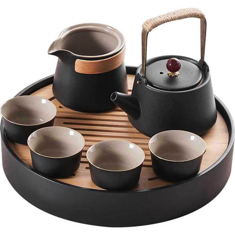 2025新款茶具套装家用轻奢日式小型茶盘简约陶瓷功夫泡茶壶喝茶杯