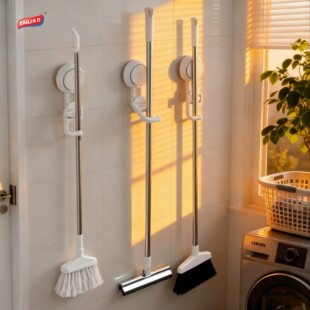 太力拖把挂钩扫把壁挂夹墙上卫生间收纳免打孔固定器强力吸盘粘钩