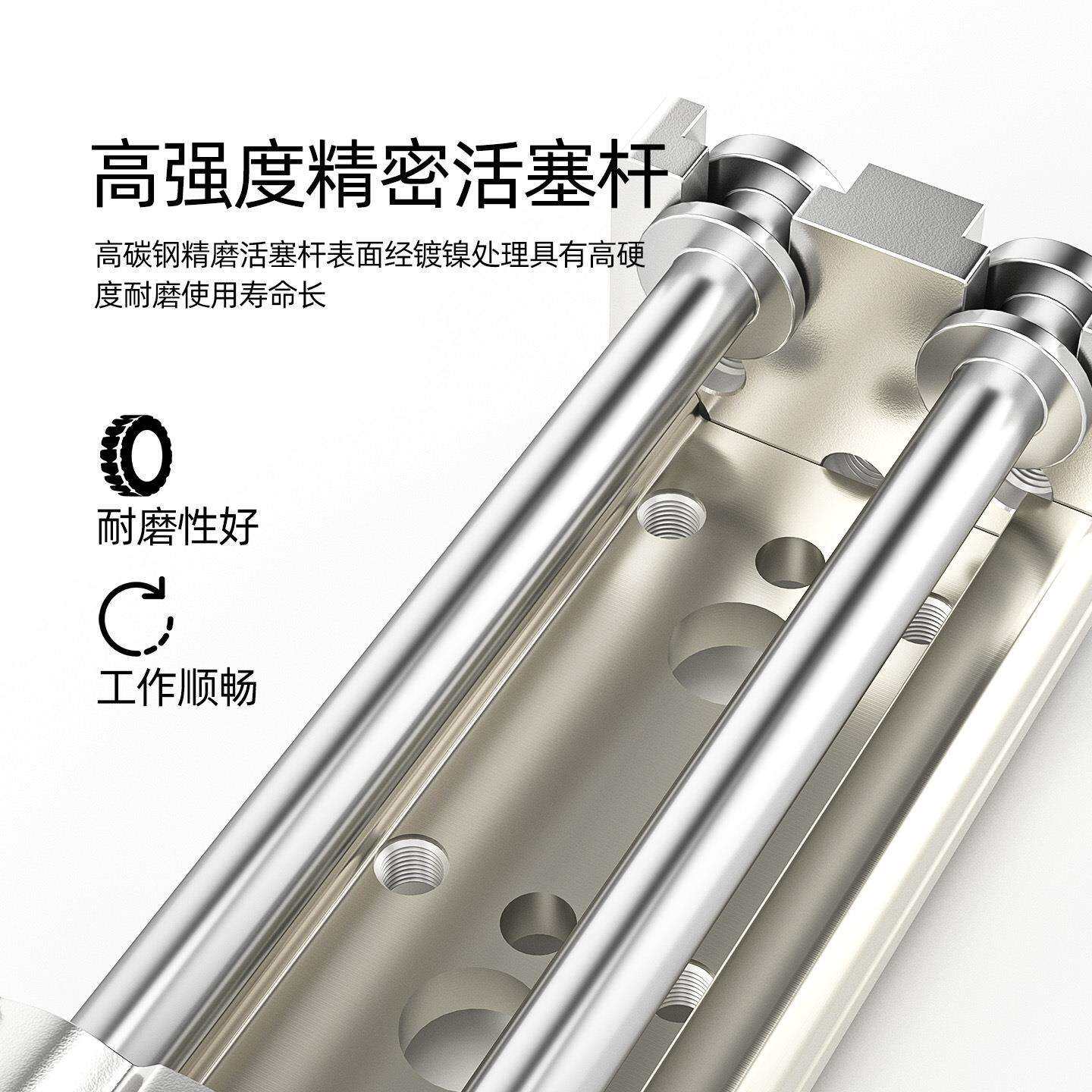 SMC型气动滑台MXQL气缸MXQ20-10-20-30-40-50-ASTFRP两端调整缓冲