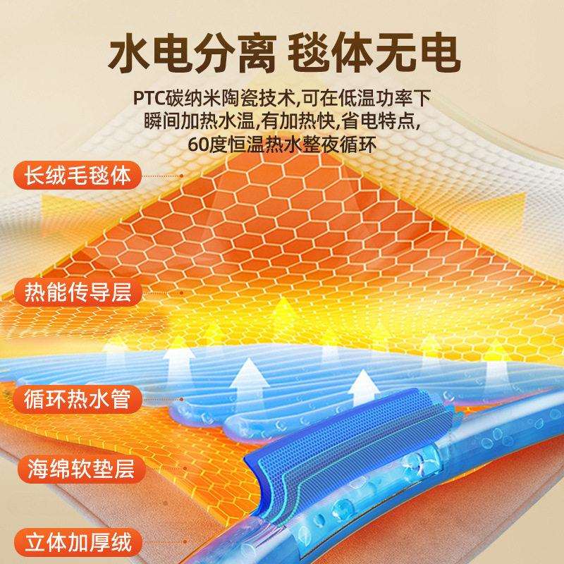 暖福佳2025新款水暖电热毯安全水循环双温双控电褥子床垫工厂直销