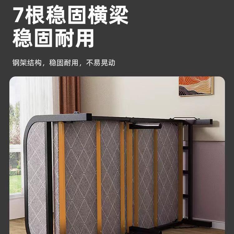 成人单人床出租屋折叠床办公室午休神器简易小床省空间家用铁床
