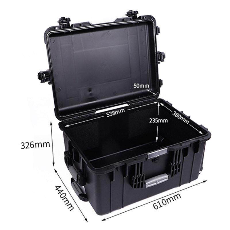 鼎阳厂家黑色防护箱D6133防摔精密仪器仪表安全箱拉杆箱