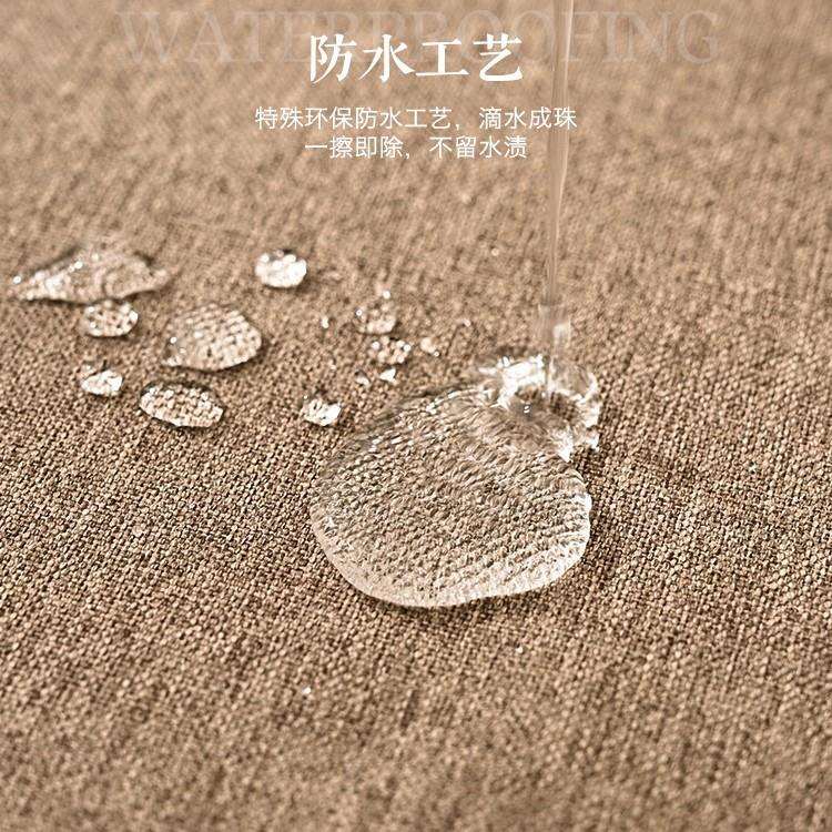 新中式茶席棉麻纯色茶桌布中国风防水餐桌布灰色禅意会议台布桌旗