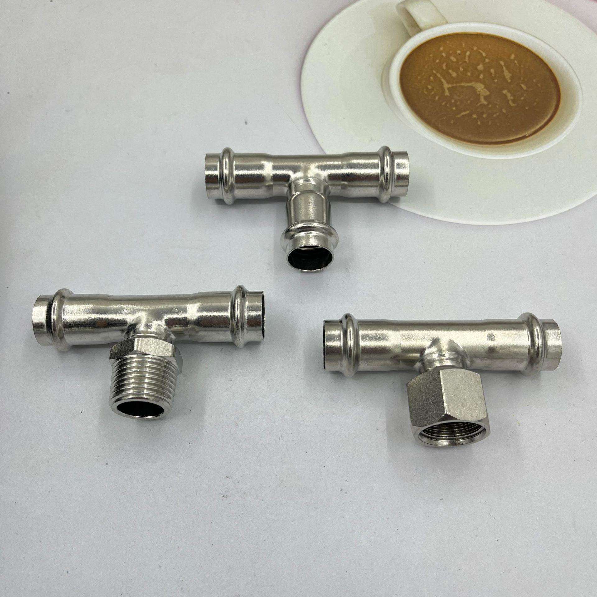 304弯头双卡压式不锈钢管件卫生级管件薄壁不锈钢卡压管件转接头