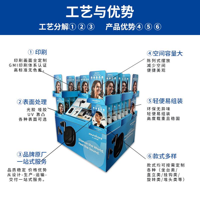 山母蜂窝板展示架 costco商超陈列纸堆头 永辉场景造型展示纸货架