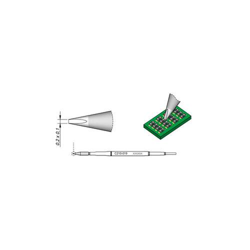 西班牙JBC C210-019 凿形烙铁头C210019 CD-2SHQF T210-A焊接手柄