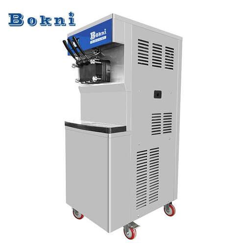 厂家立式BOKN-S46商用三头软质冰淇淋立式雪糕机甜筒冰激凌机