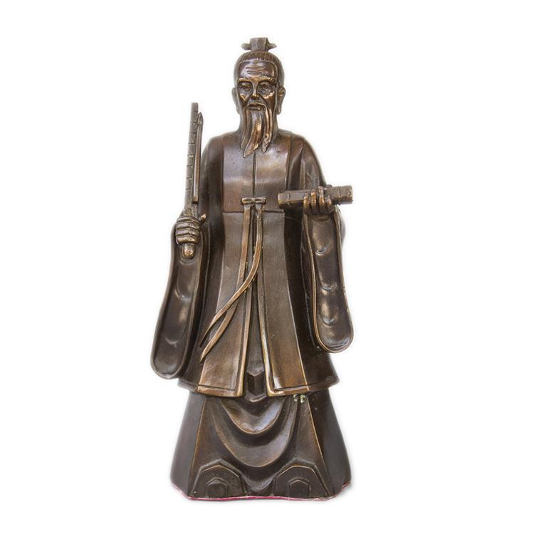 铜手拿神鞭姜太公铜像封神榜姜子牙神像铜器金属工艺品