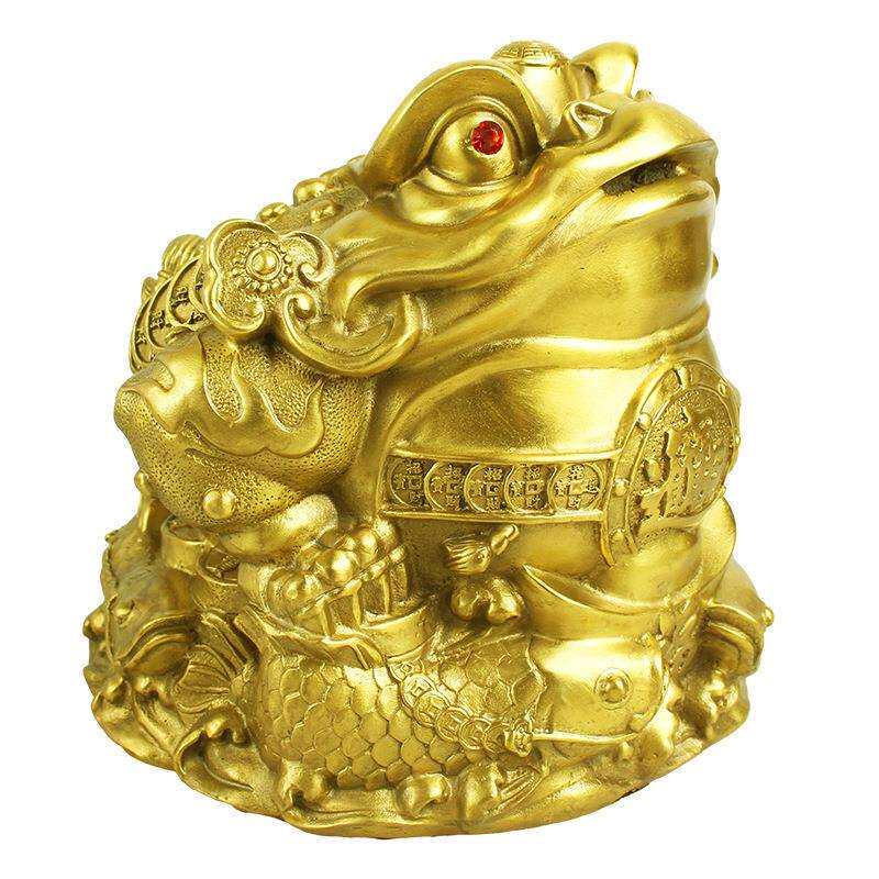 厂家现货铜金蟾 铜元宝金属工艺品 铜聚宝盆摆件仿古