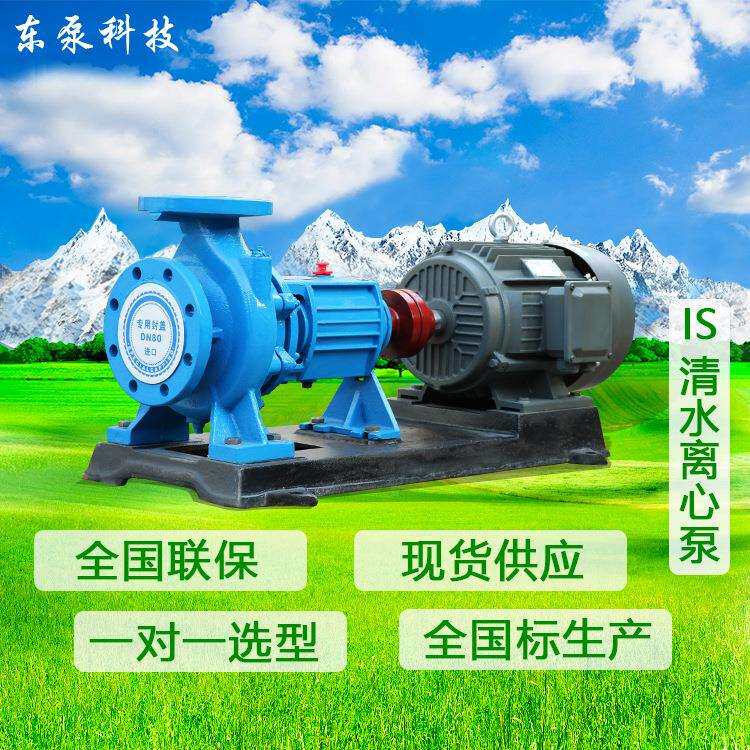 山东东泵 卧式清水离心泵IS工业循环泵 高温清水泵ISR热水端吸泵