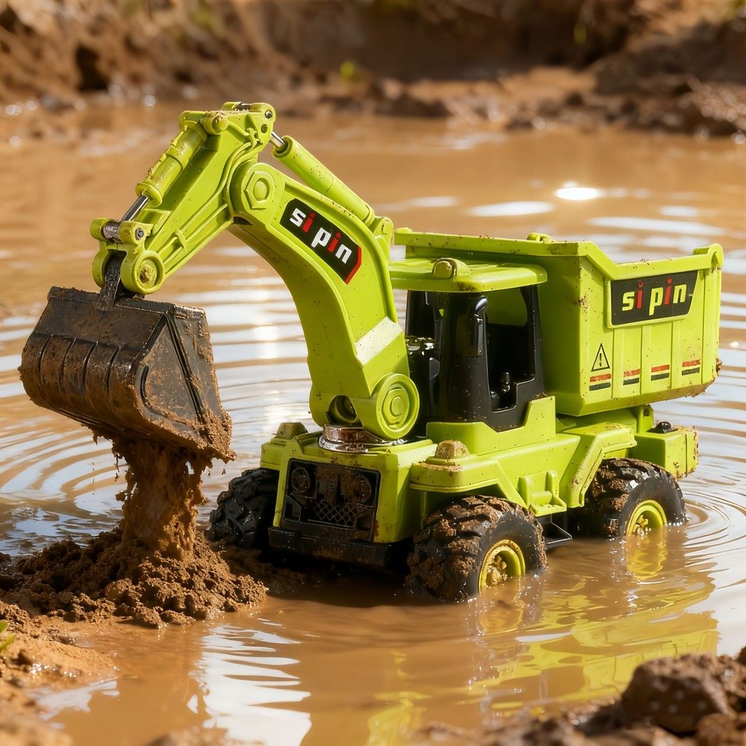 挖掘机翻斗运输车3-6岁儿童惯性宝宝耐摔合金挖头工程车推土机