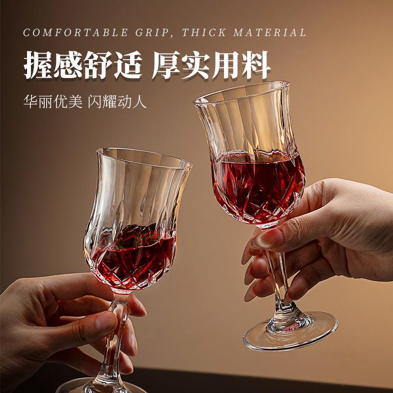 水晶螺旋呼吸醒酒器勃艮第红酒高脚杯套装家用一套带酒架套装旋转