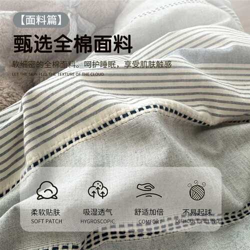 新款全棉水洗棉提花床上四件套2024新款冬季纯棉被套床单床笠床品