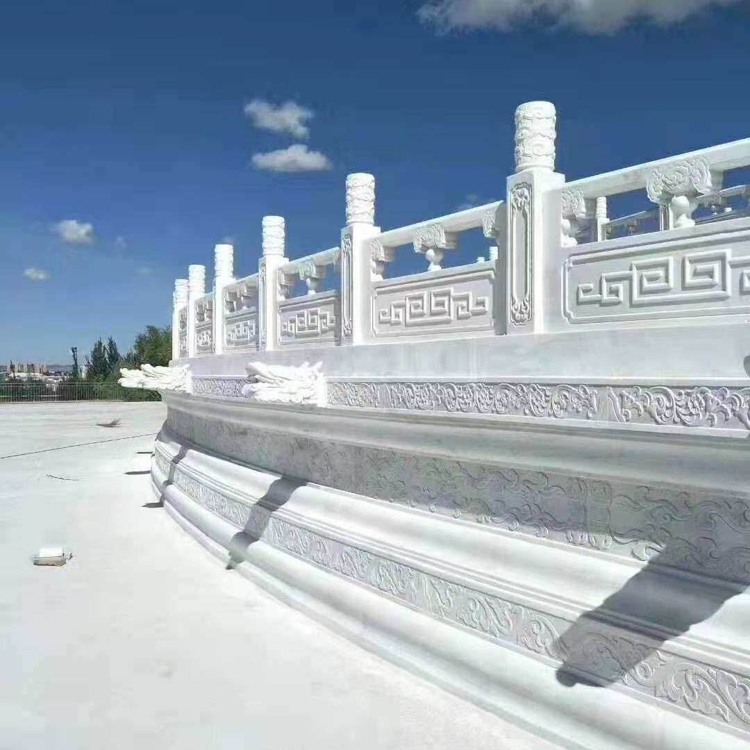 青石栏杆汉白玉防护栏围栏石雕栏杆花岗岩石栏杆石护栏阳台石栏板