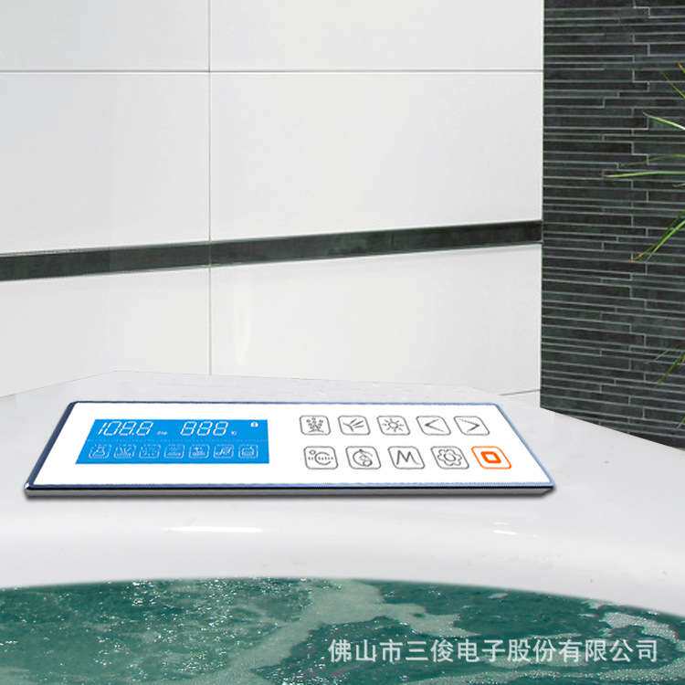 时尚1.5m浴缸成人按摩浴缸控制器 陶瓷按摩缸感应玻璃面板直供