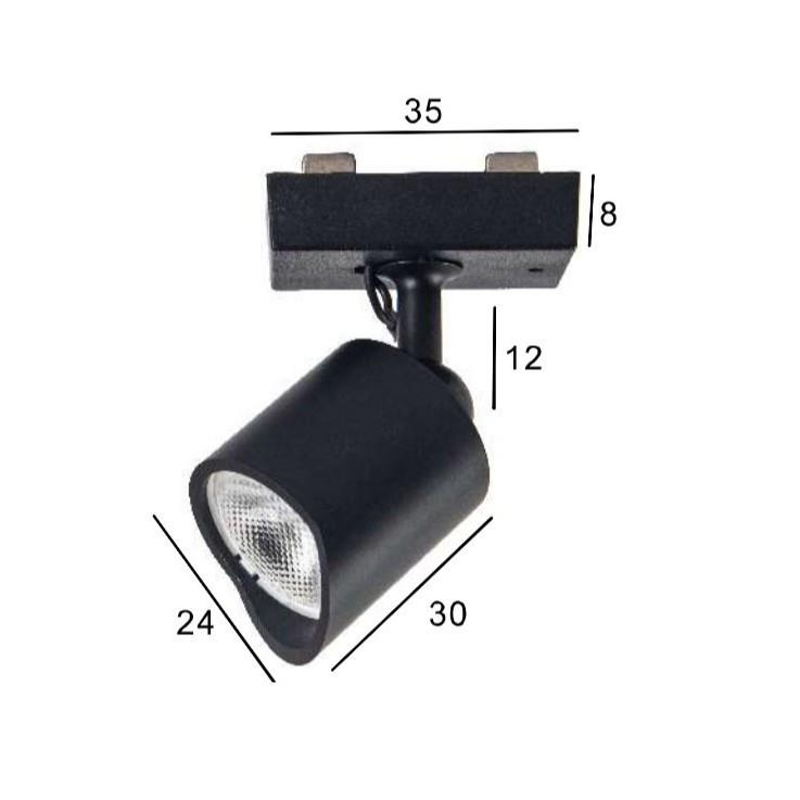 led磁吸轨道灯迷你明装射灯商场展示柜cob聚光小射灯柜子灯12V24V