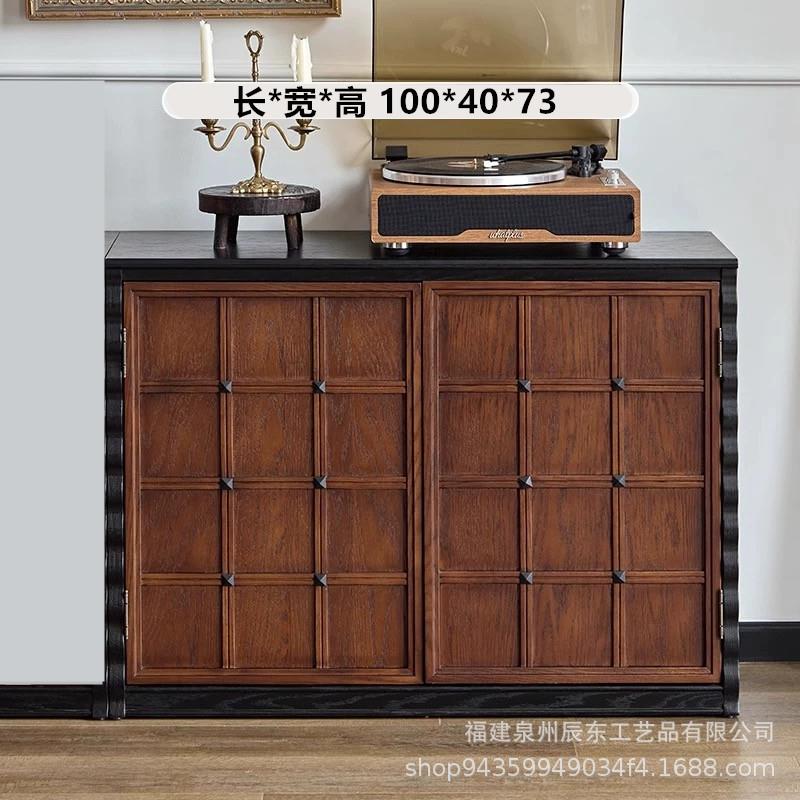 组合柜实木客厅柜新中式电视柜中古床头柜收纳斗柜新款家具用卧室