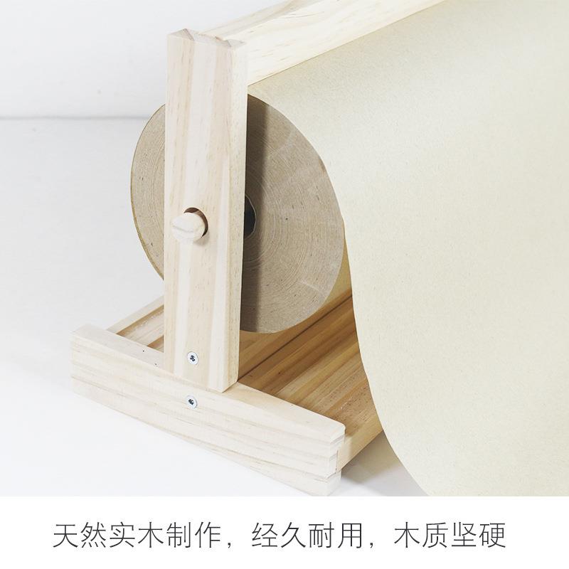 长卷宣纸专用卷纸架多功能实木收纳架书法国画卷筒纸组装卷纸支架图片