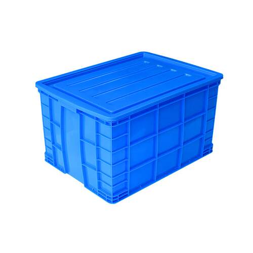 780塑料周转箱860*630*480加厚带盖储物箱仓库工厂运输整理箱子