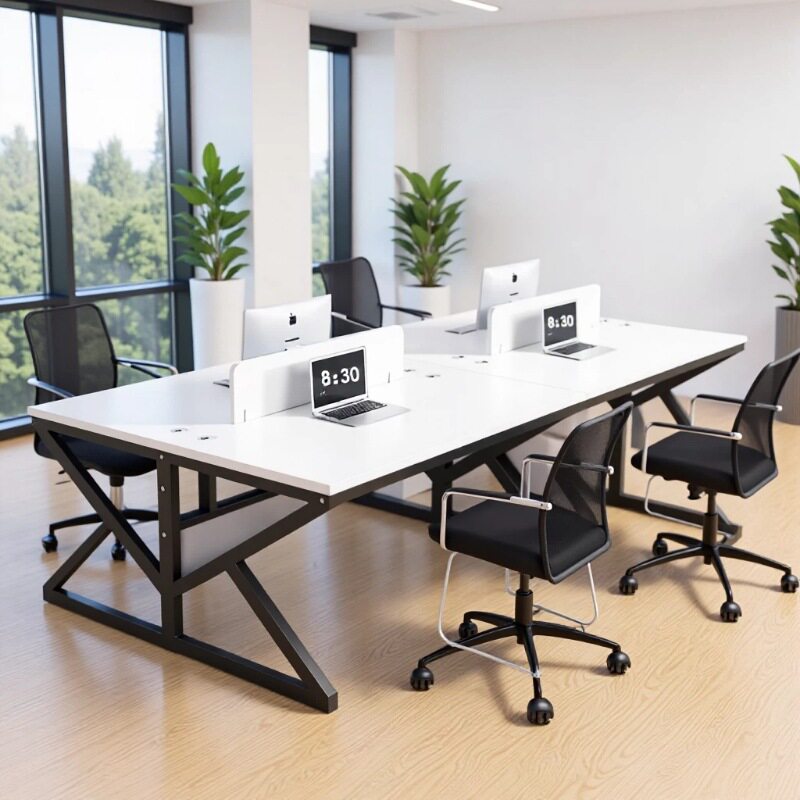 多人位屏风工作位加厚职员办公桌办公室全套电脑桌椅组合办公家具